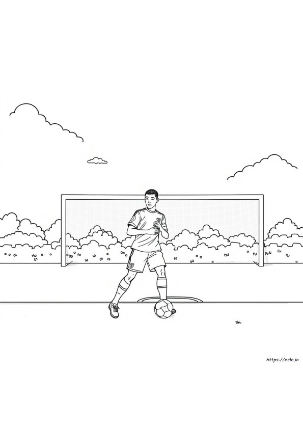 Colouring Pages Mbappe