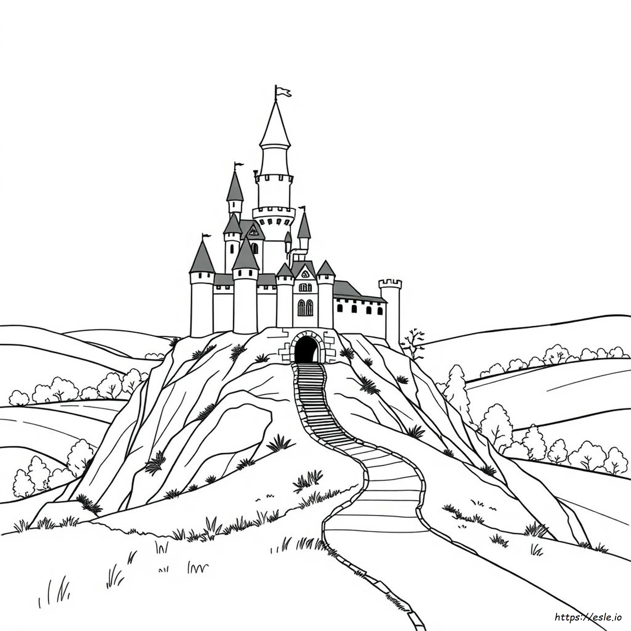 Castle Coloring Pages Easy