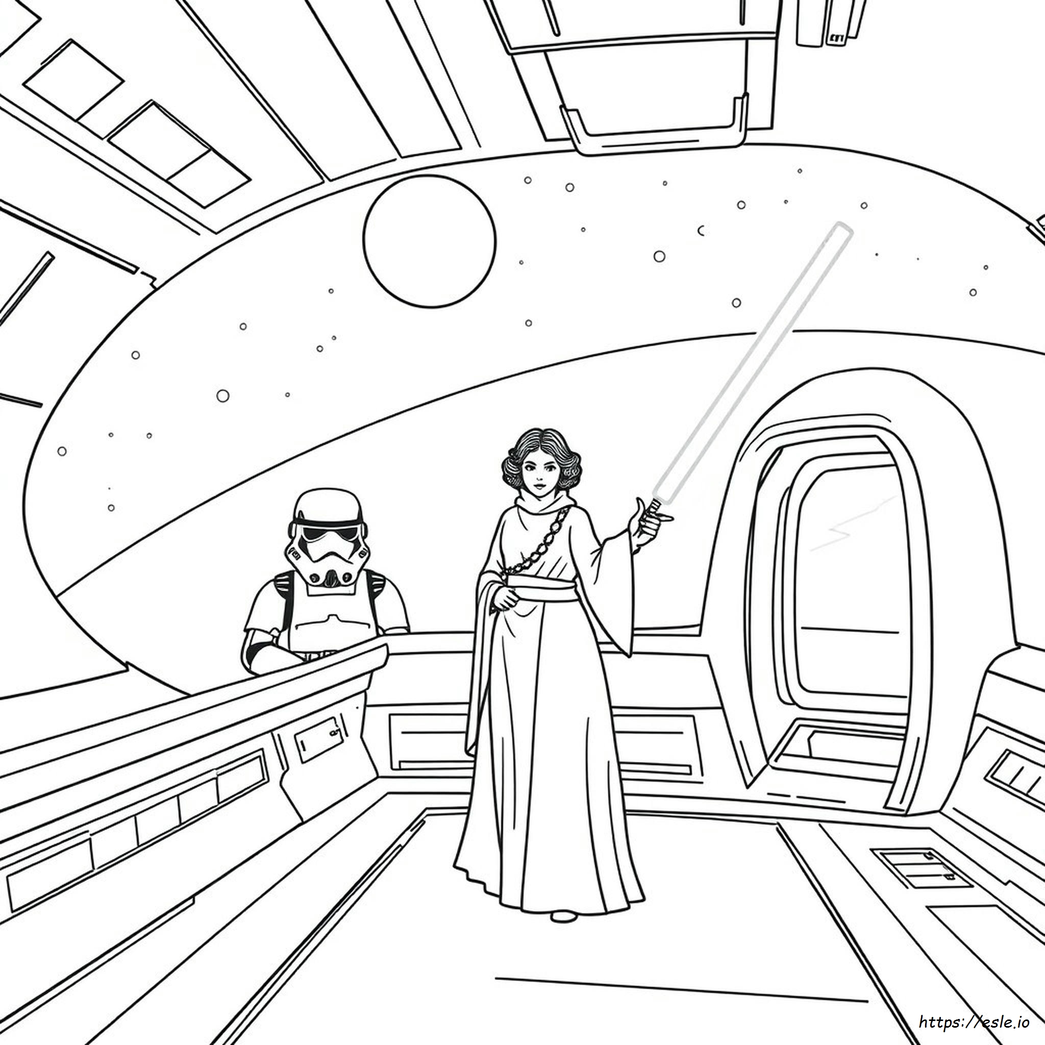 Star Wars Coloring Pages Princess Leia