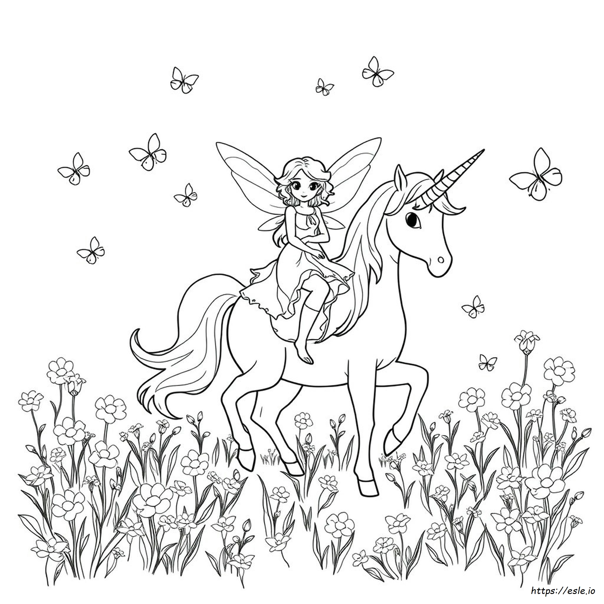 Feen Und Einhorn Ausmalbilder Kostenlos