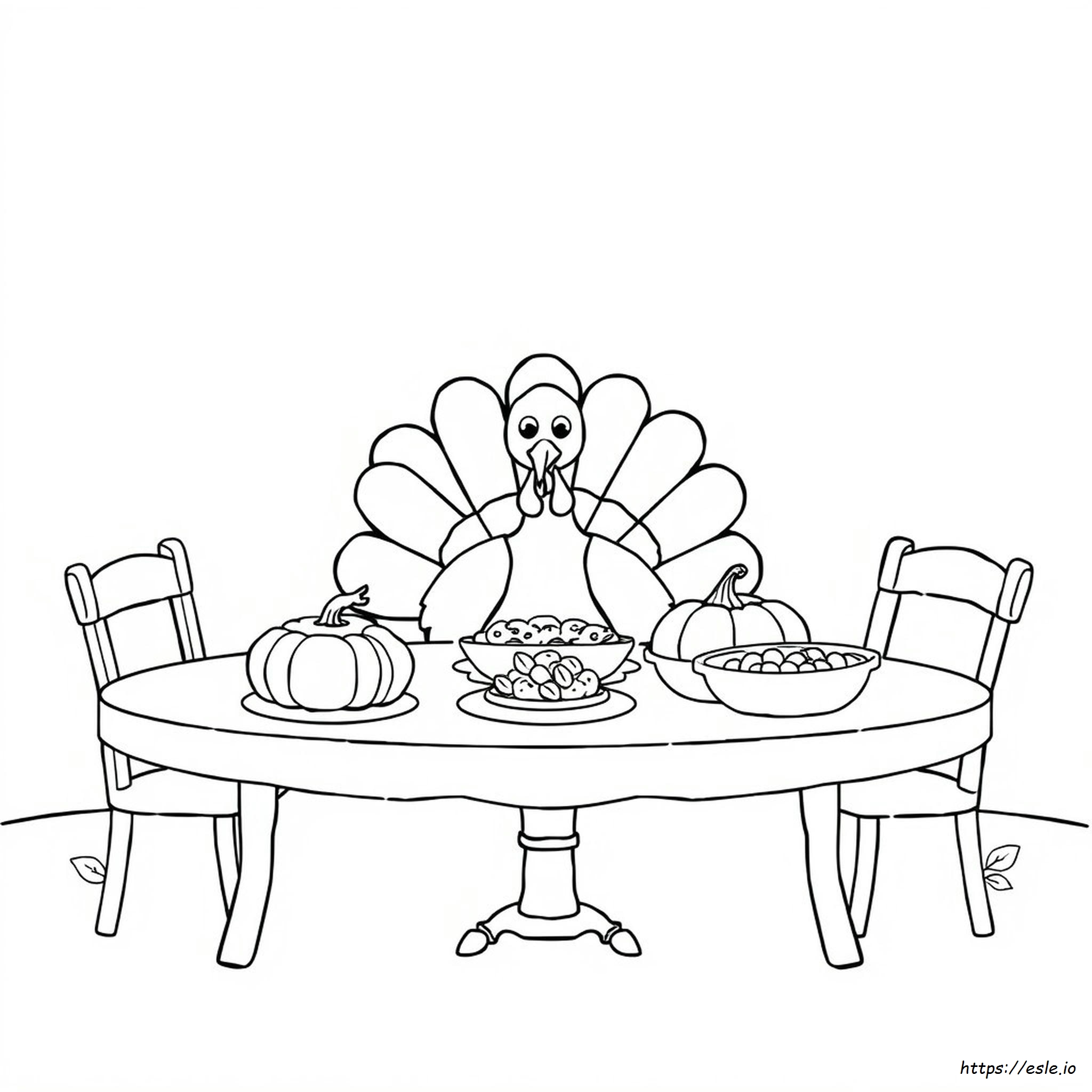 Gambar Mewarnai Thanksgiving - Halaman Gratis untuk Dicetak