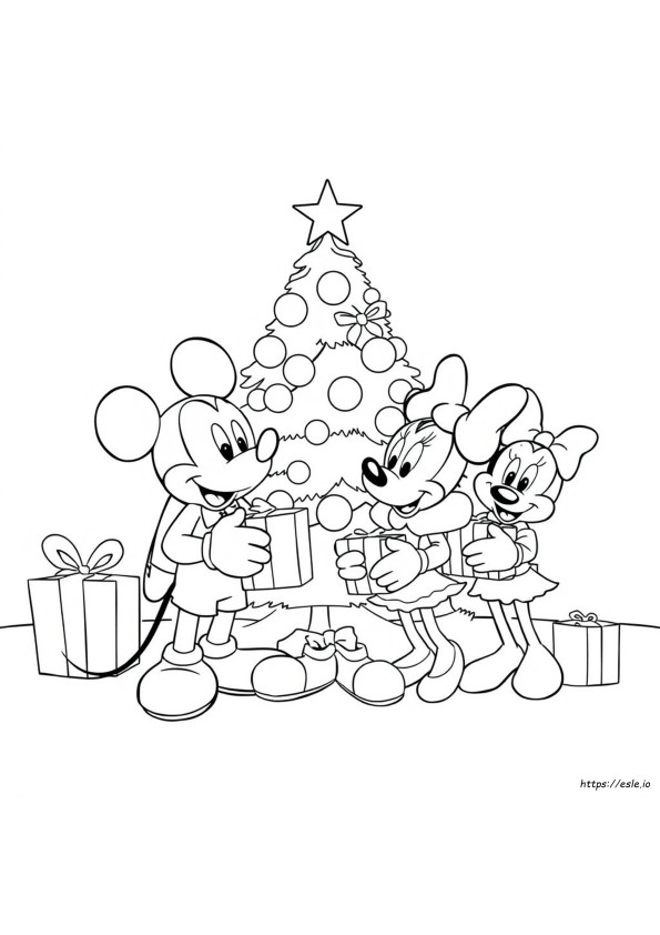 Mickey And Friends Christmas Coloring Pages