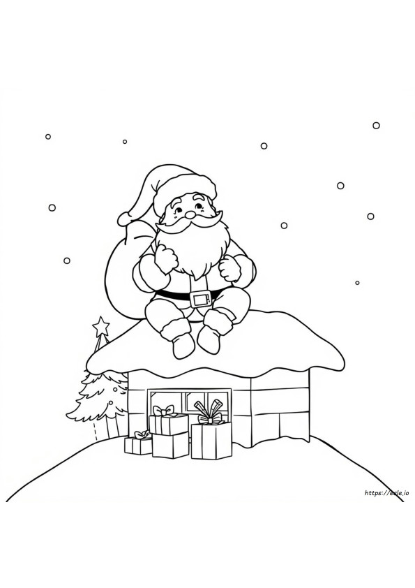 Small Santa Coloring Page
