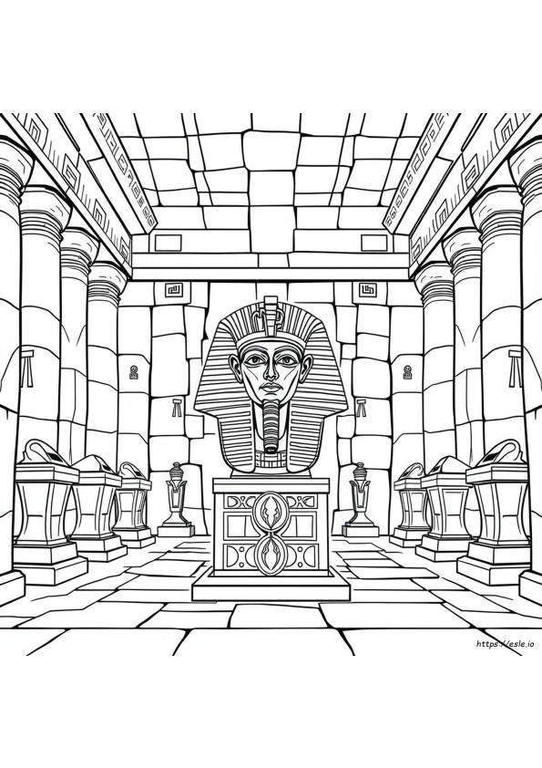 Maschera Di Tutankhamon Da Colorare