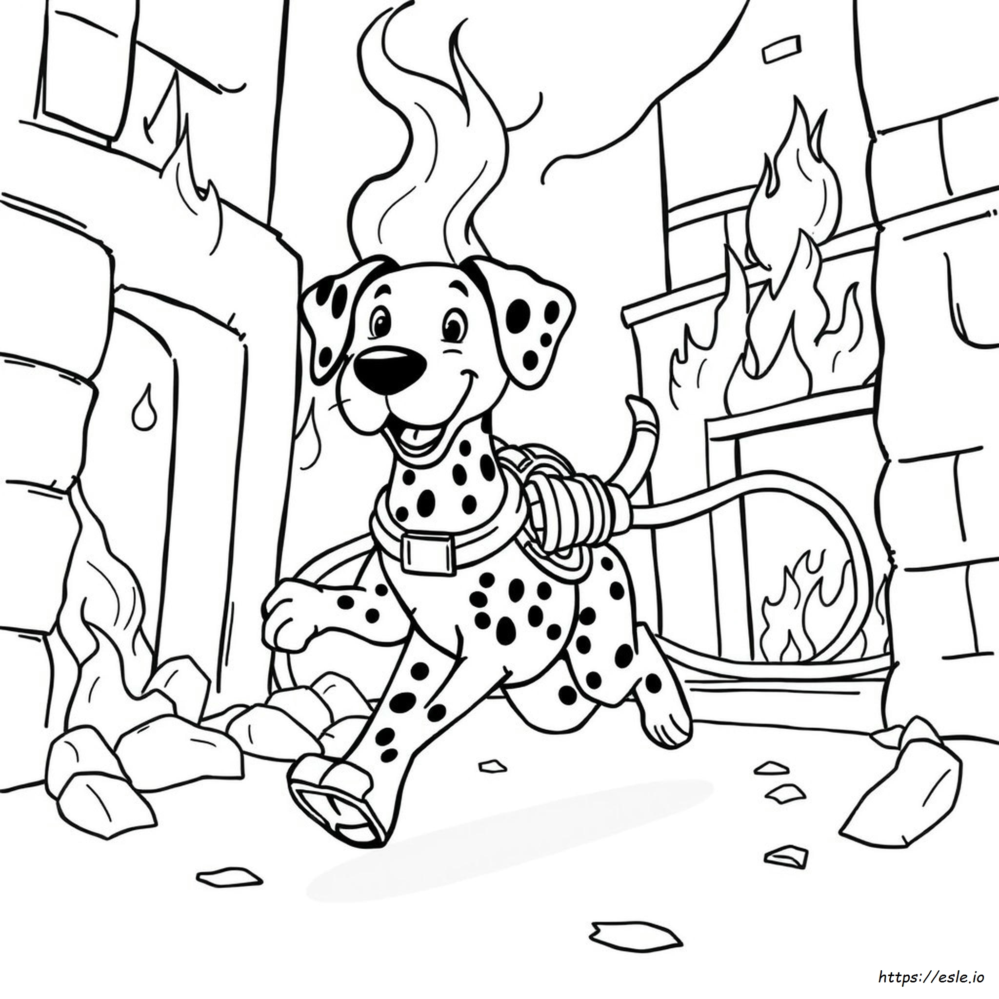 Pagine Da Colorare Del Cane Pompiere Dalmata