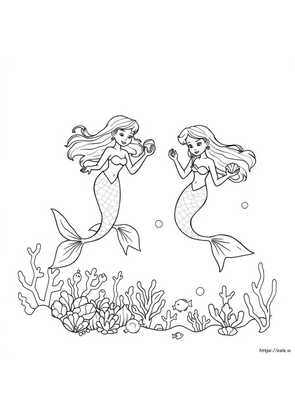 Mermaid To Colour And Print