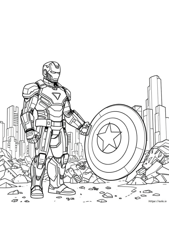 Planșe De Colorat Iron Man Endgame