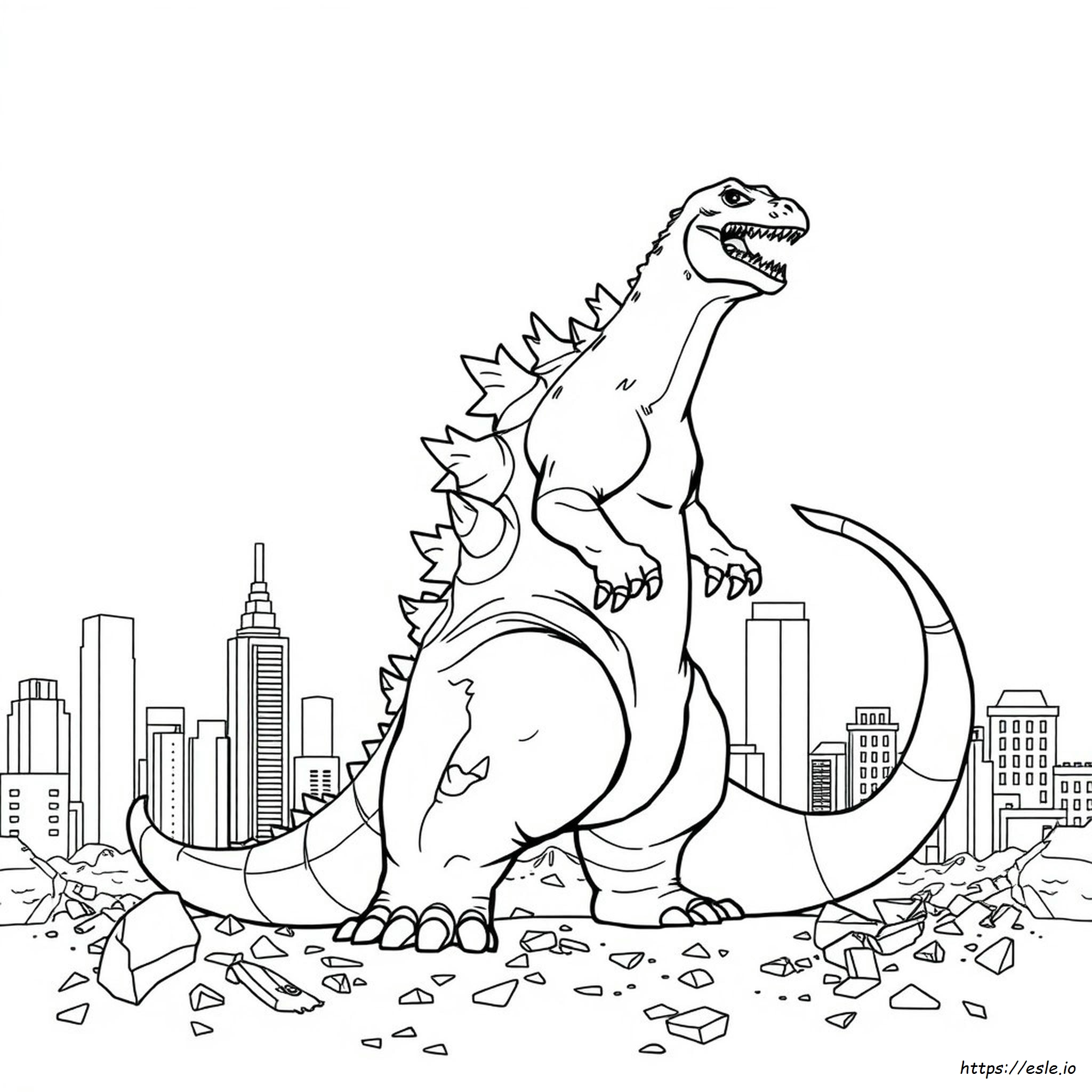 Super Godzilla Kleurplaten kleurplaat