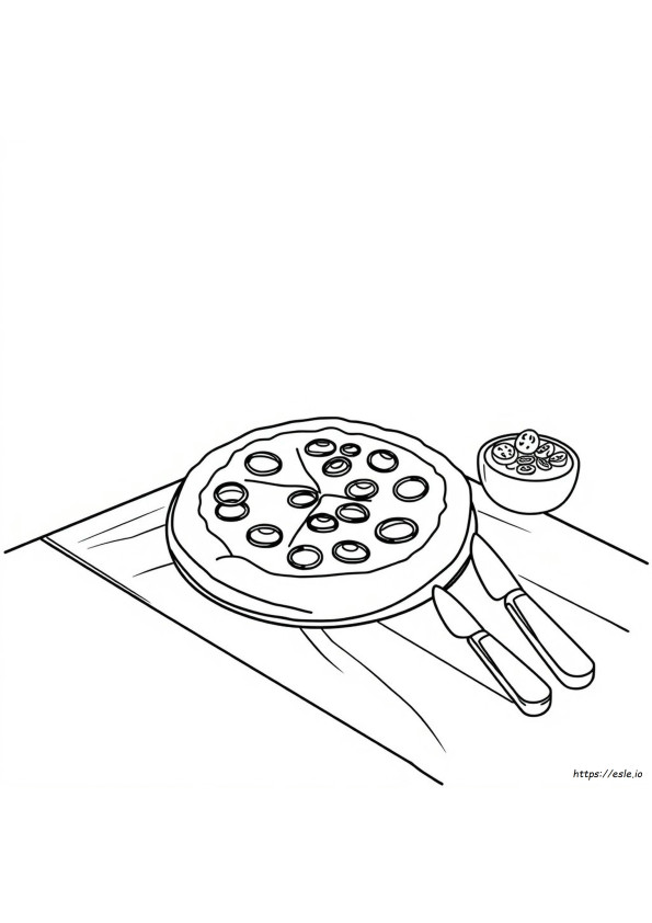 Coloriage Dessin De Pizza