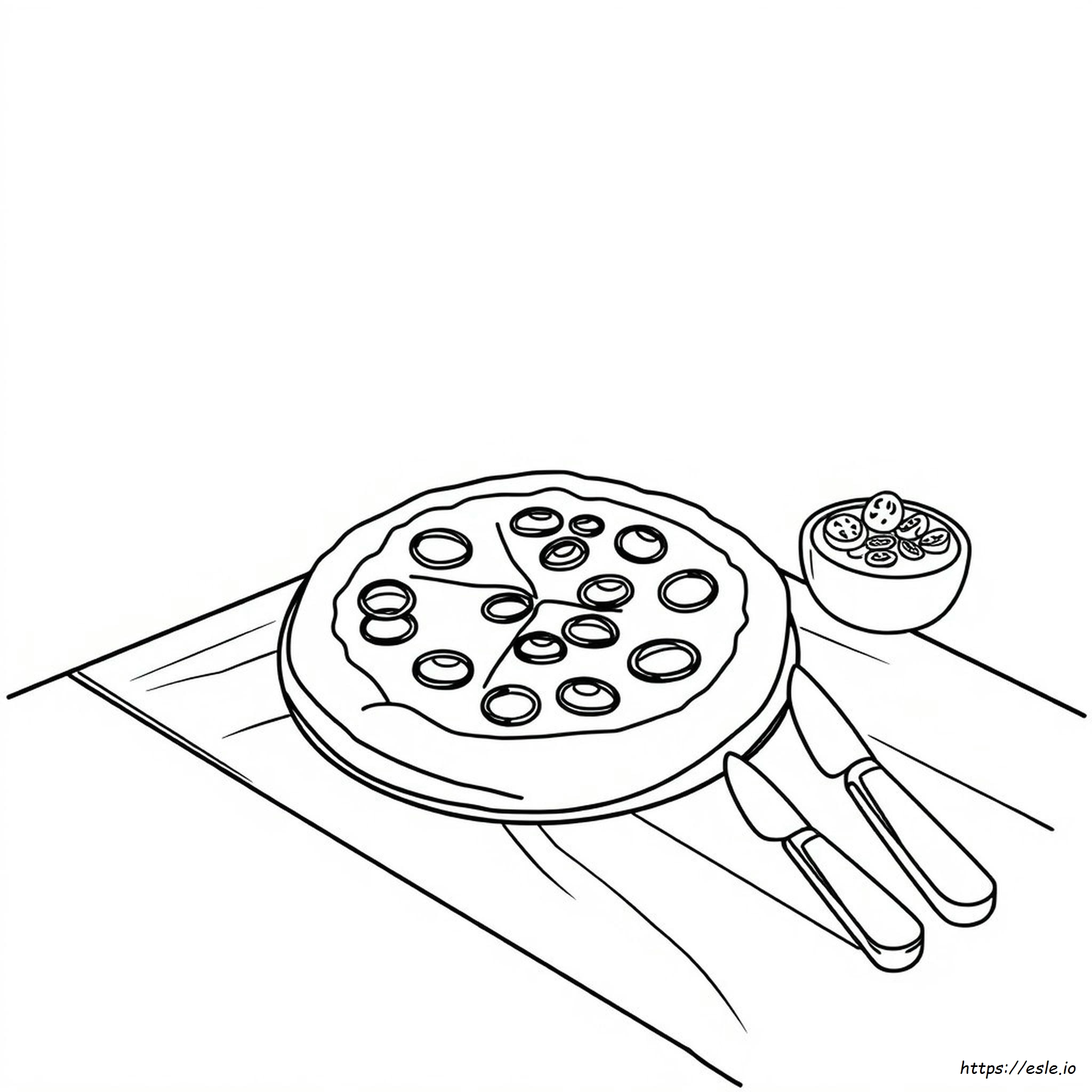 Pizza Drawing For Coloring