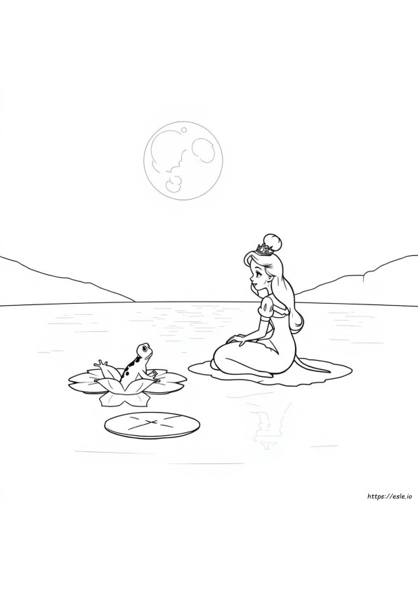 Coloriages Princesse Et La Grenouille