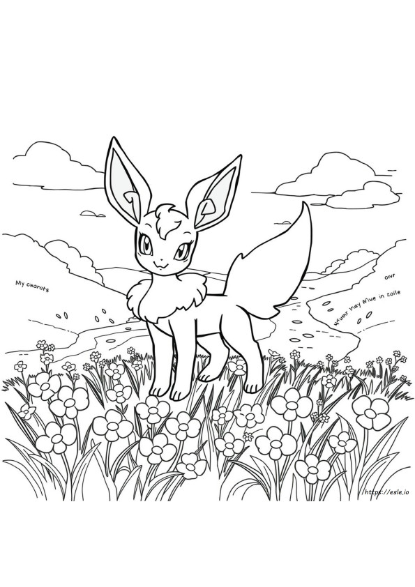 Sylveon Colouring Page