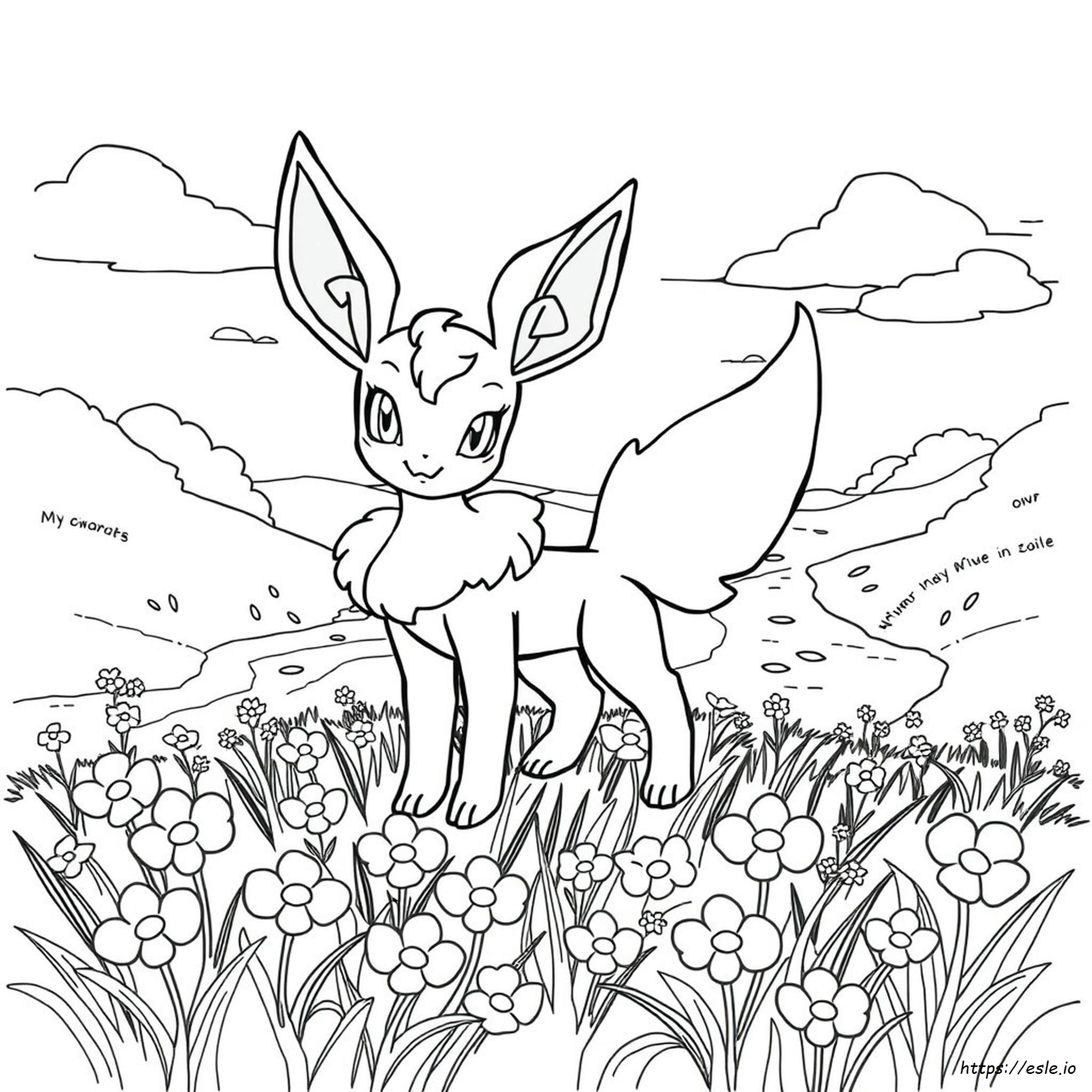 Sylveon Colouring Page