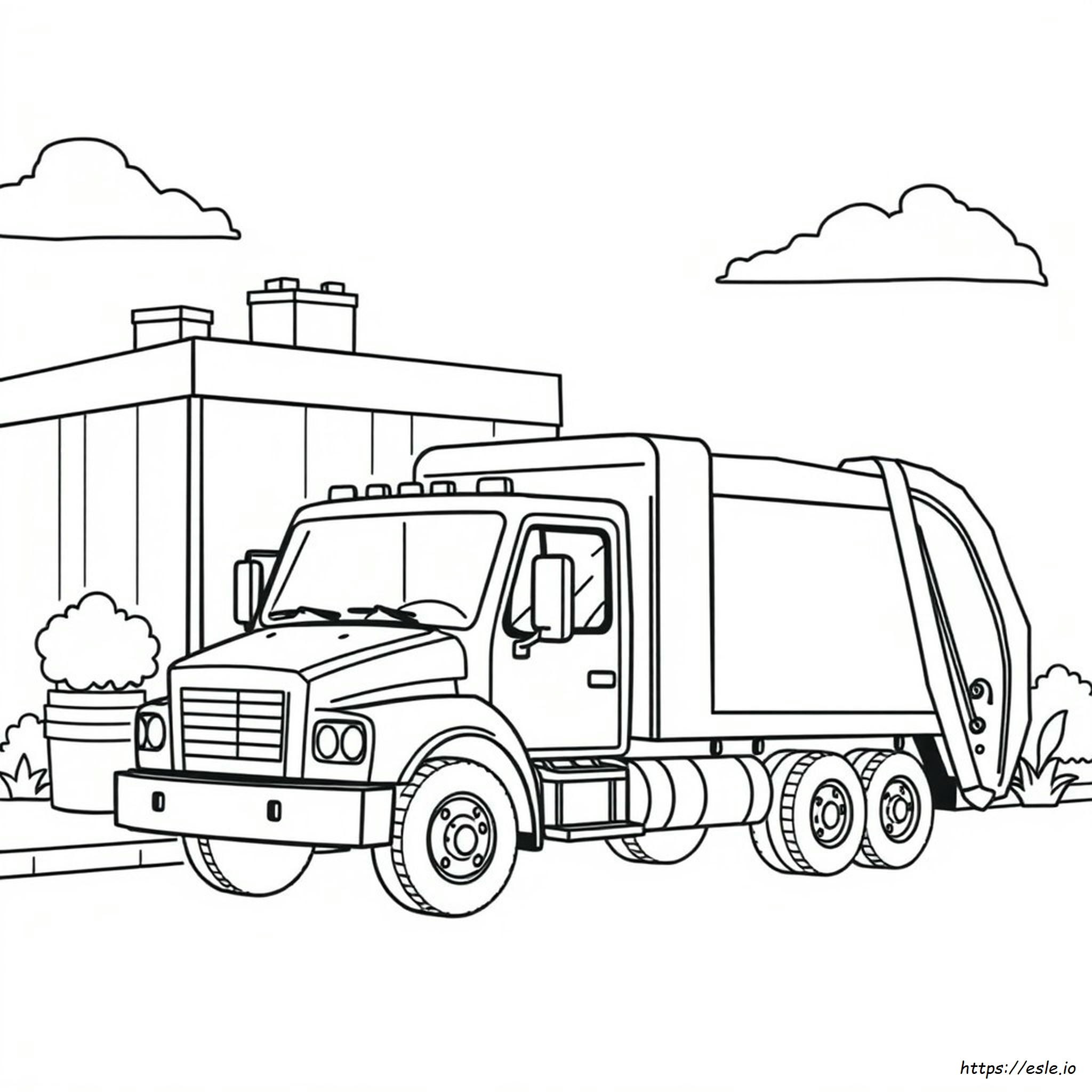 Free Garbage Truck Coloring Pages