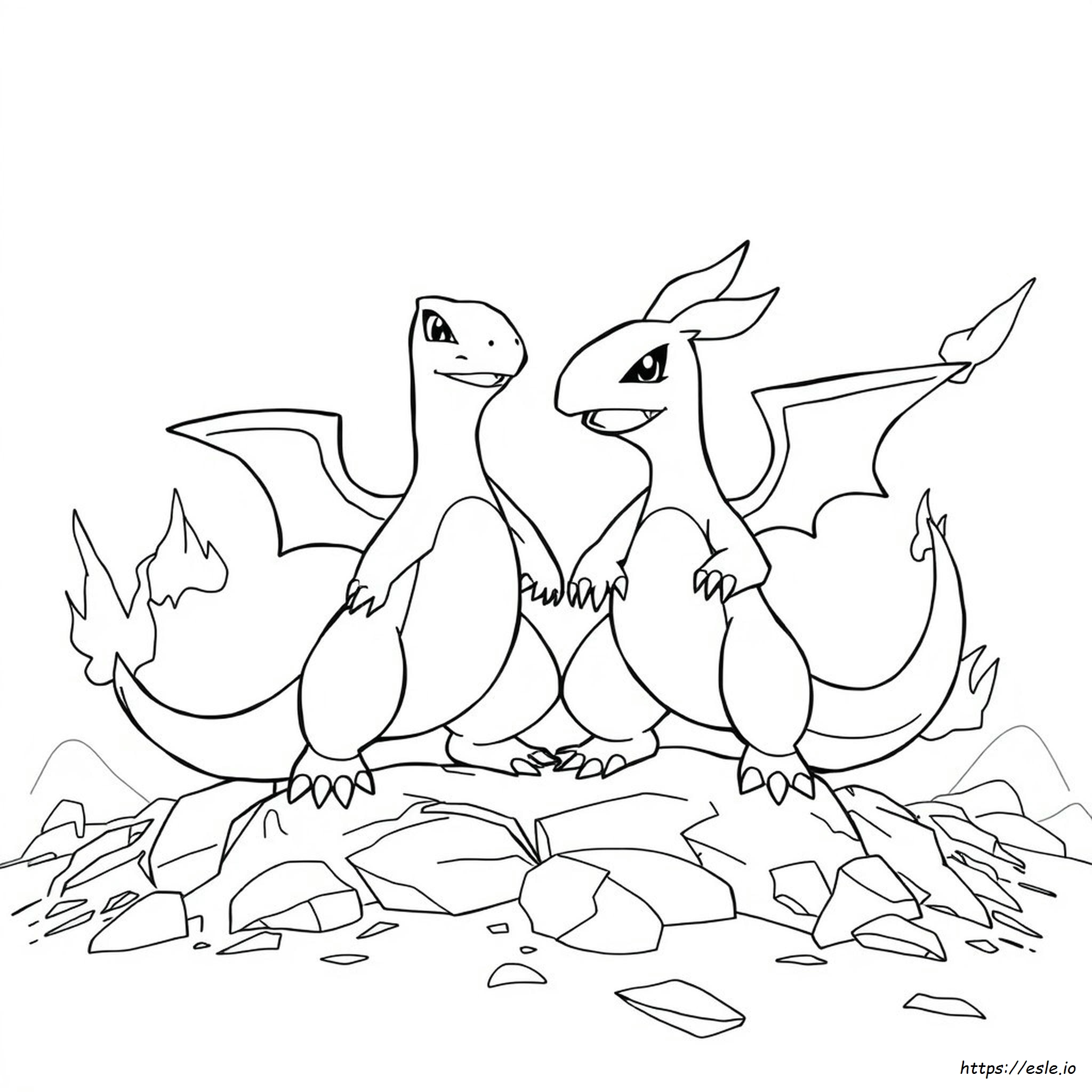 Mega Charizard X And Y Coloring Pages