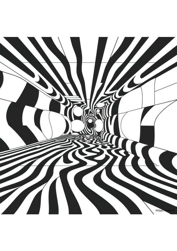 Printable Coloring Mind Blowing Optical Illusion Coloring Pages