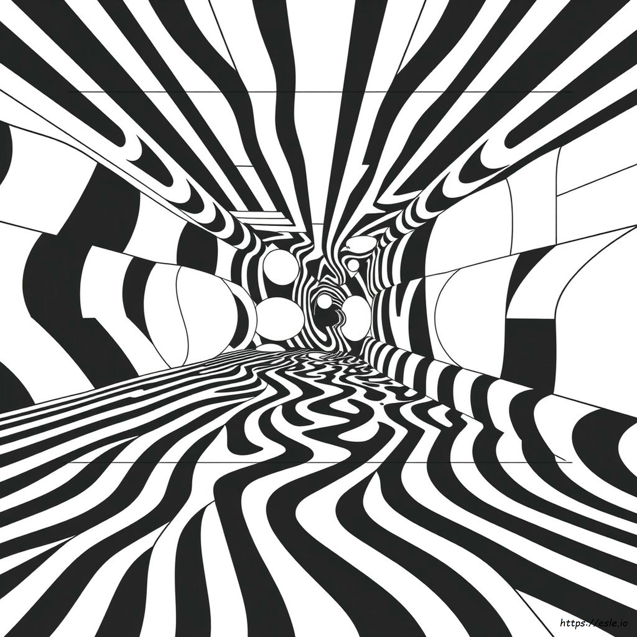 Fantastici Disegni Da Colorare Di Illusioni Ottiche Da Stampare