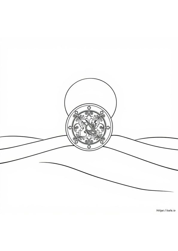 Gold Coin Coloring Page