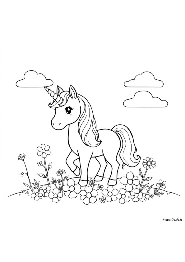 Adorable Unicorn Coloring Pages