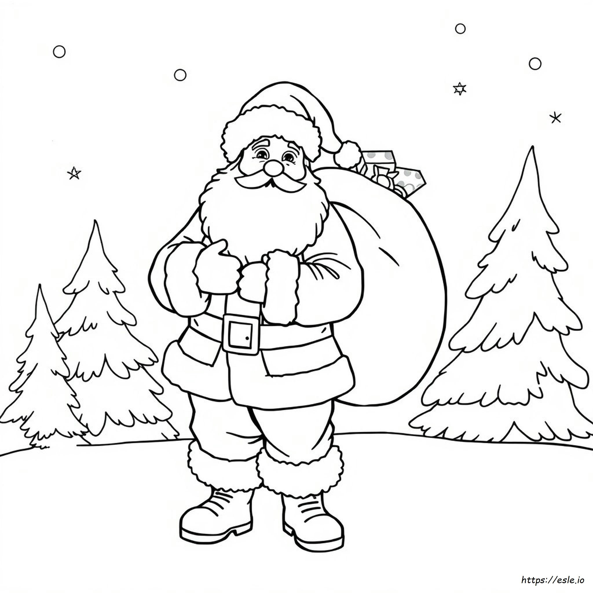 Black Santa Coloring Pages