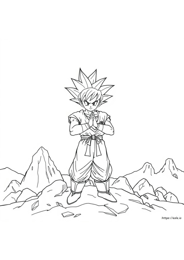 Goku Para Colorir