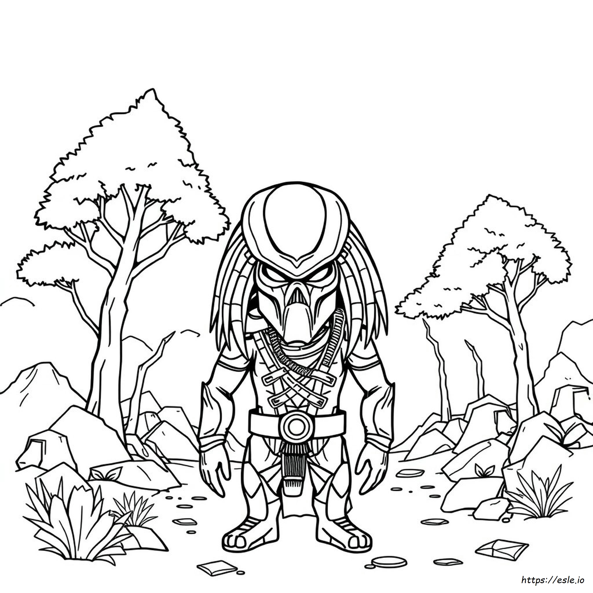 Predator Mask Coloring Pages