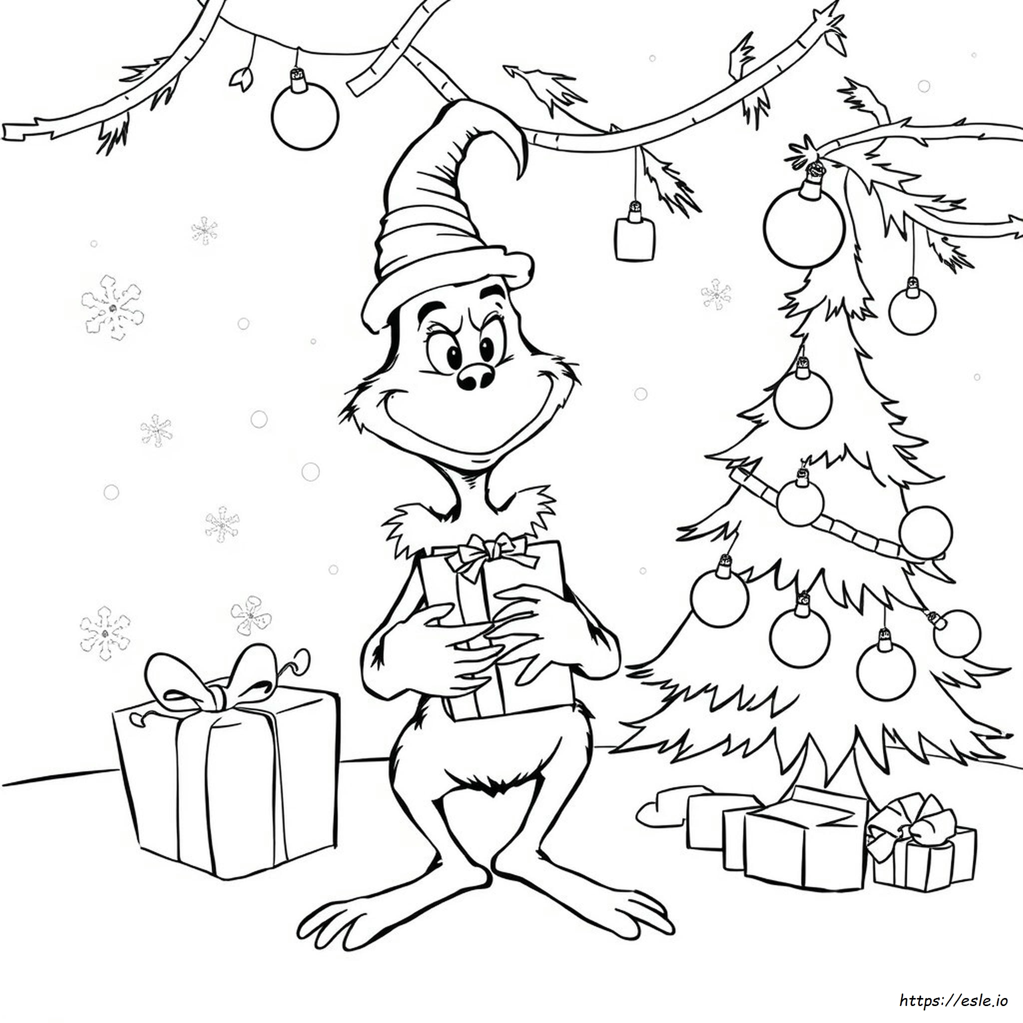 Gambar Mewarnai Natal Dr Seuss - Gratis untuk Dicetak
