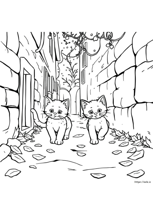 Lost Kitties Da Colorare E Stampare