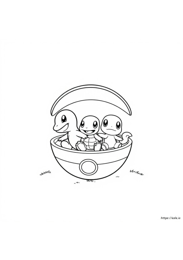 Páginas Para Colorear De Pokémon Iniciales Para Imprimir