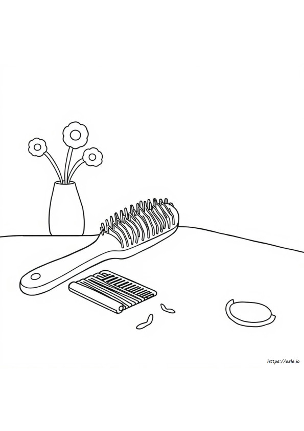 Sisir Rambut Halaman Mewarnai