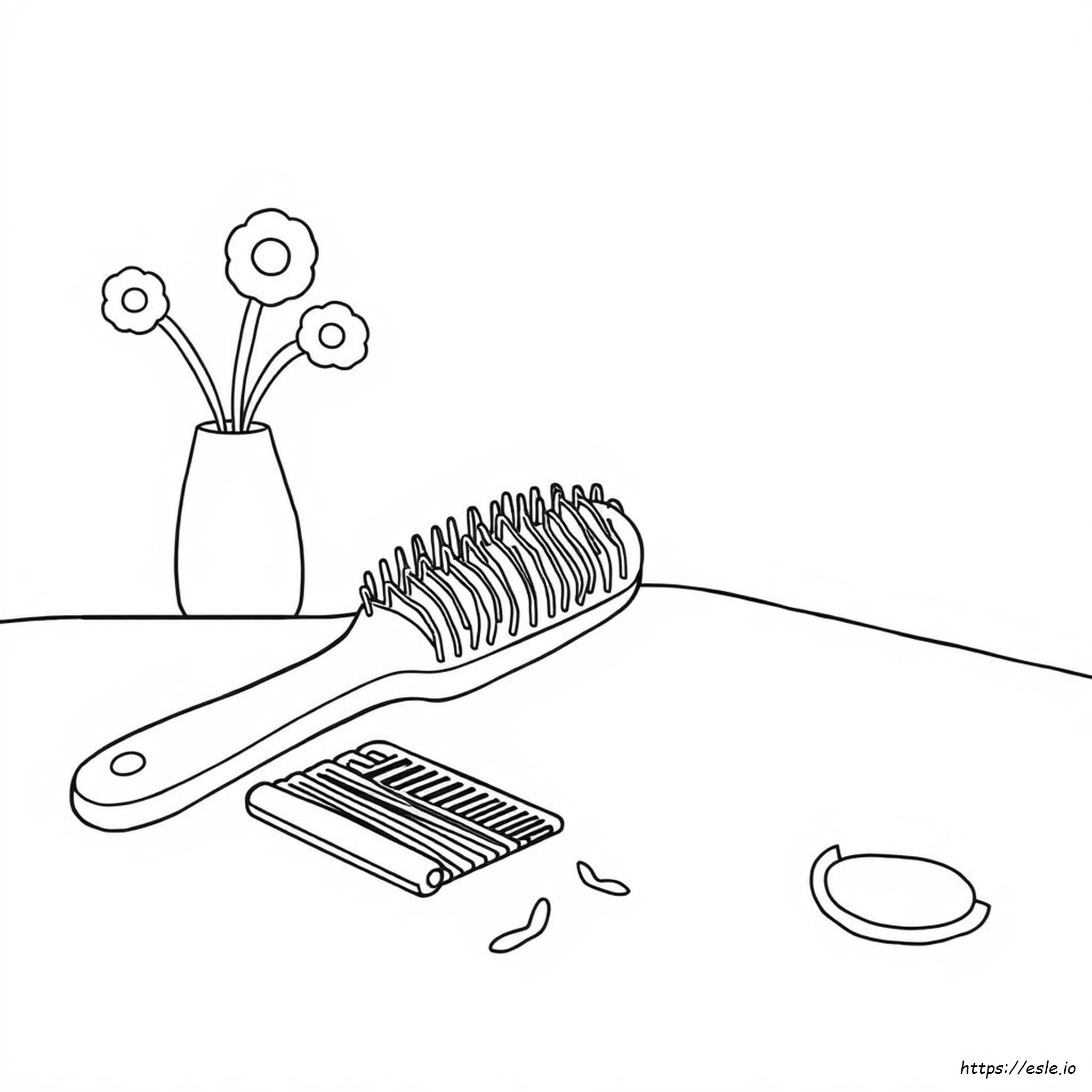 Hair Brush Coloring Page
