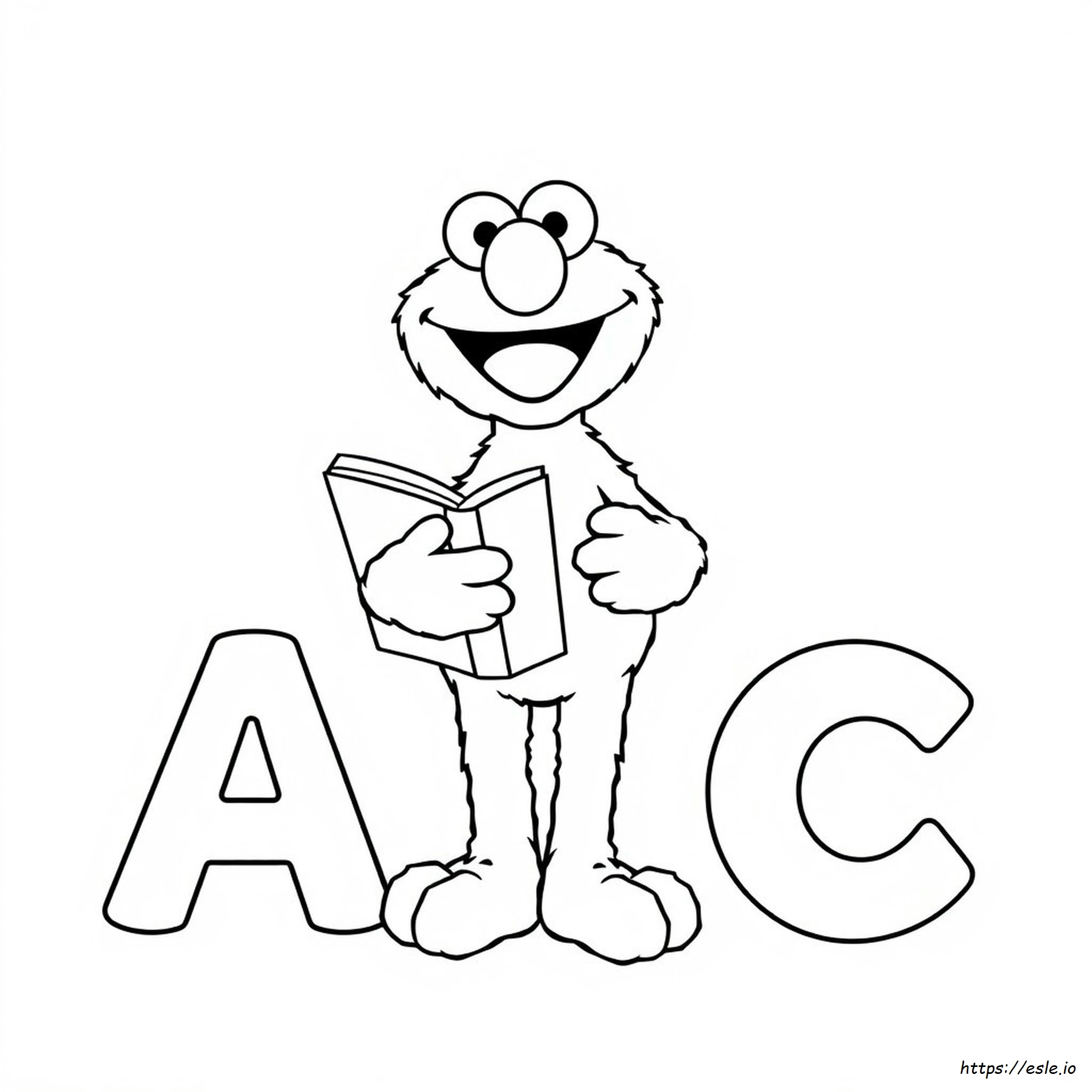 Elmo Abc Gambar Mewarnai