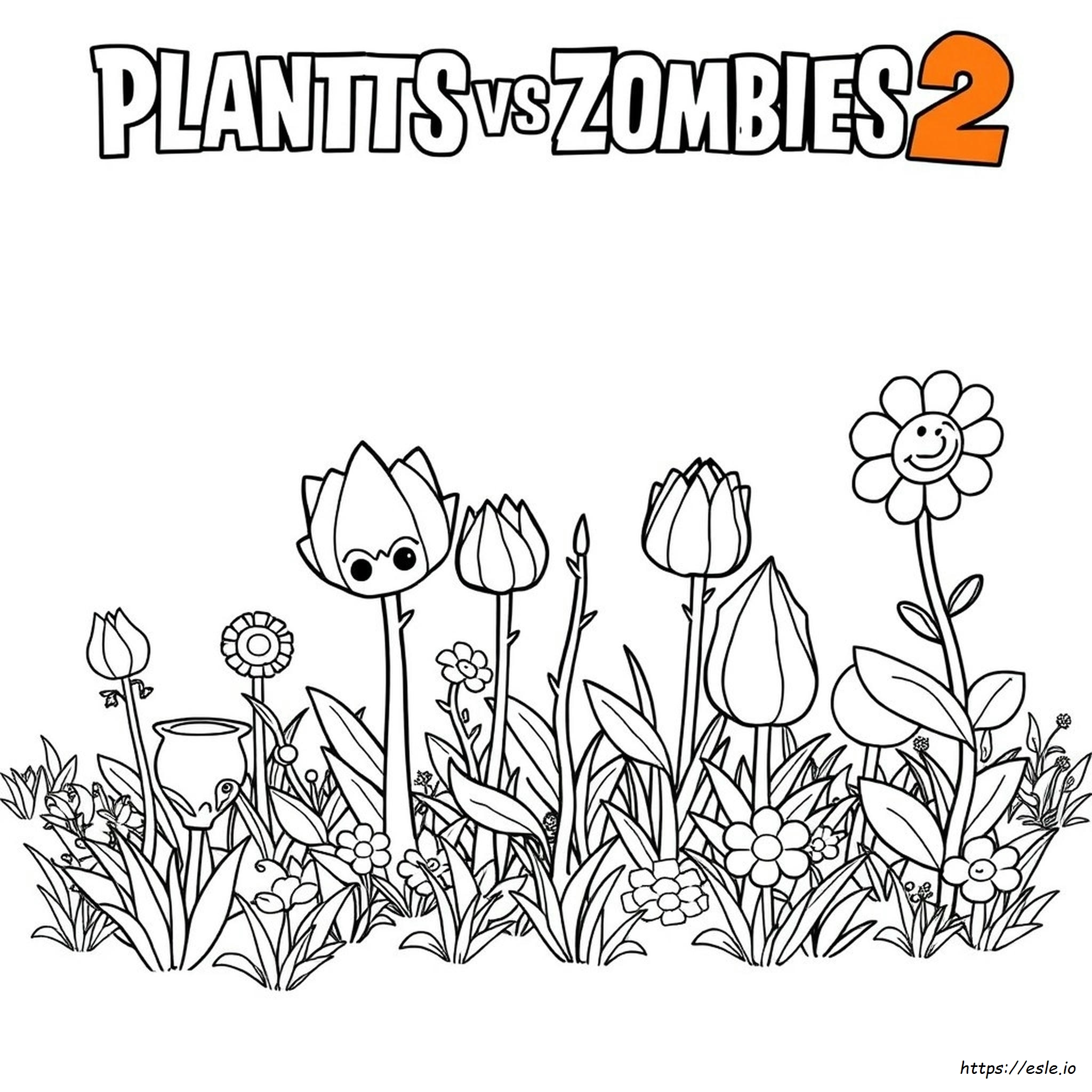 Plants Vs Zombies 2 Coloring Pages All Plants