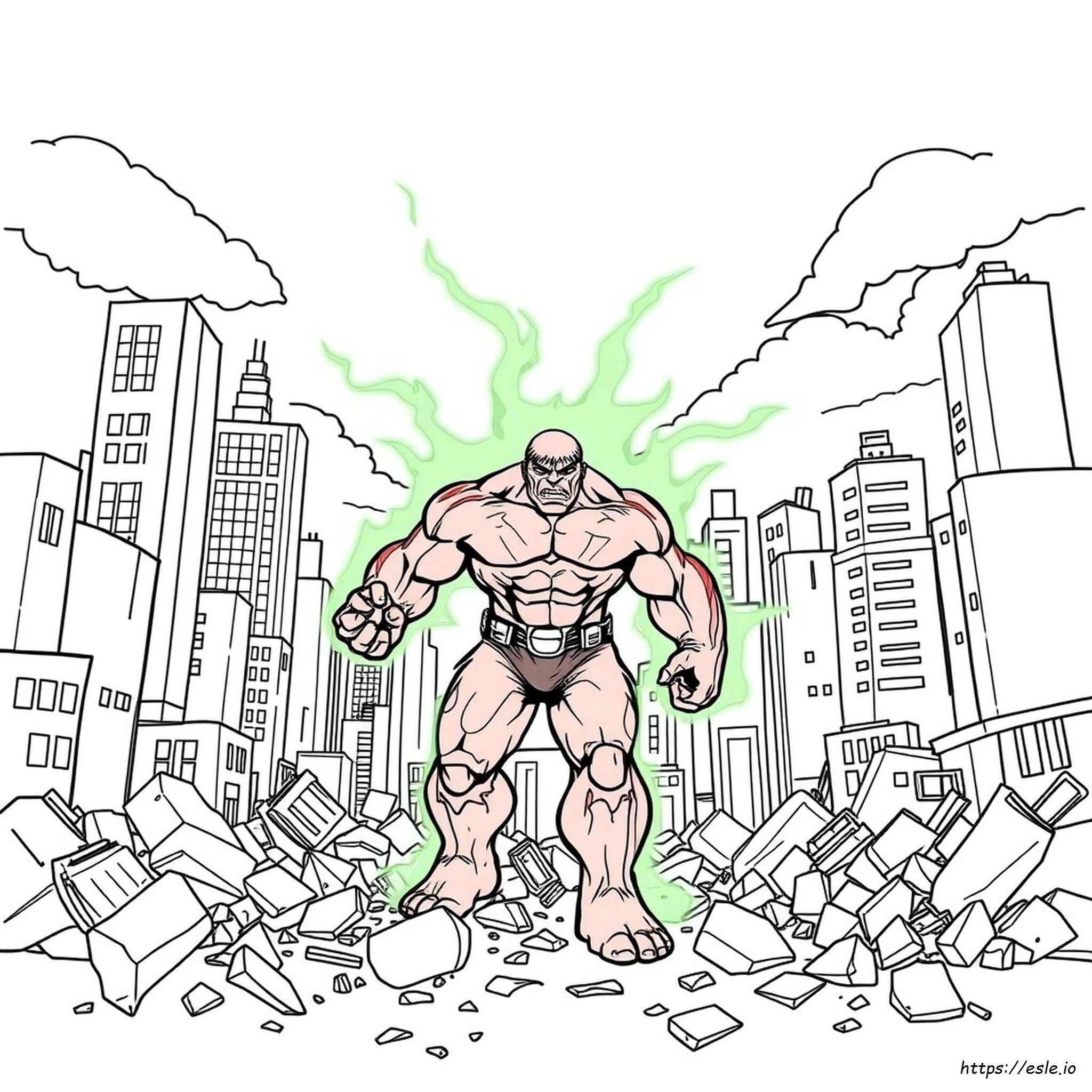 Halaman Mewarnai Hulk Merah Dari Avengers
