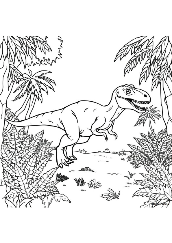 Velociraptor Gambar Mewarnai