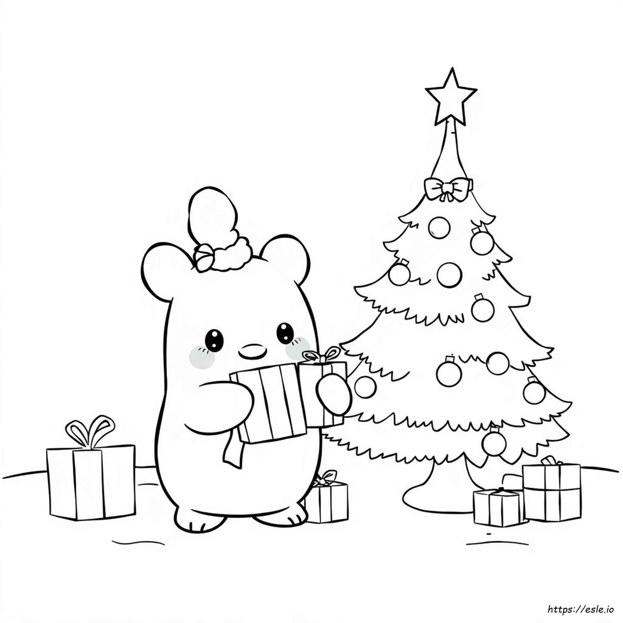 クリスマス スクイッシュマロ ぬりえ