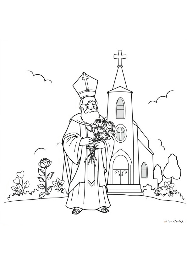 Catholic Saint Valentine Coloring Page