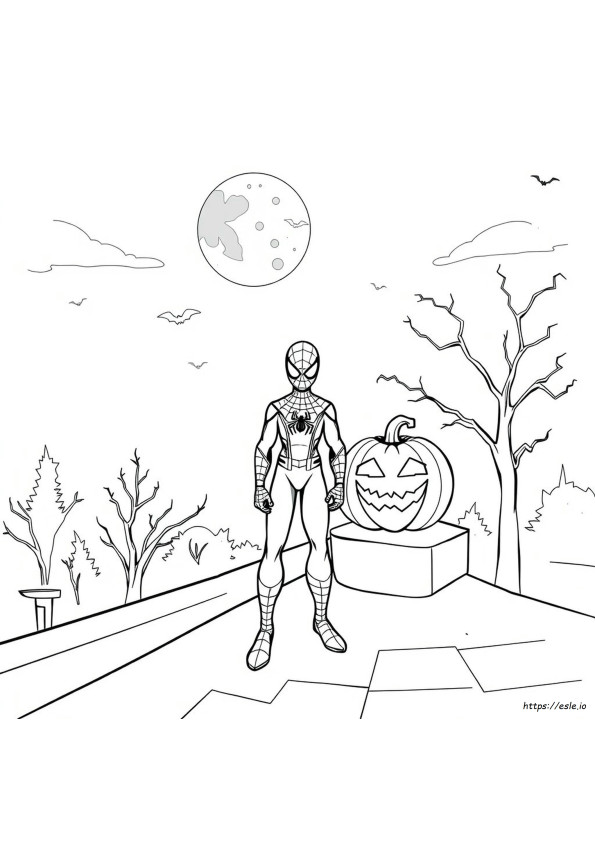 Spiderman Halloween Dibujos Para Colorear Imprimibles