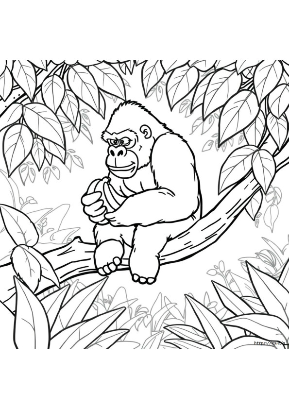 Gorilla Ausmalbilder Für Kinder