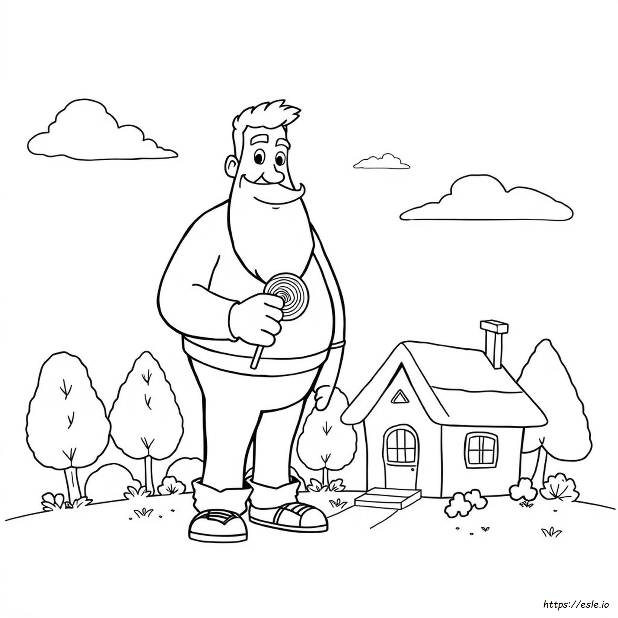 Cartoon Giant Coloring Pages