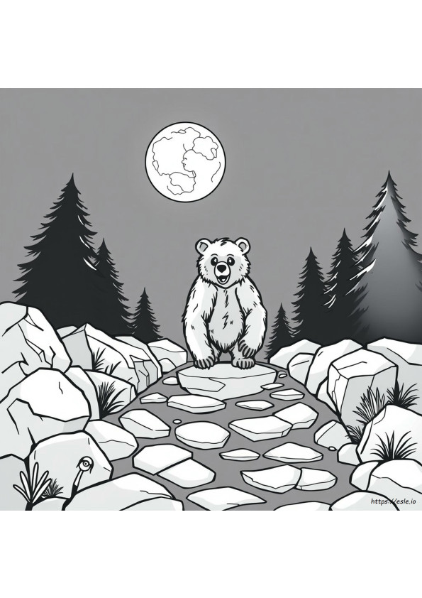 Scary Bear Coloring Pages