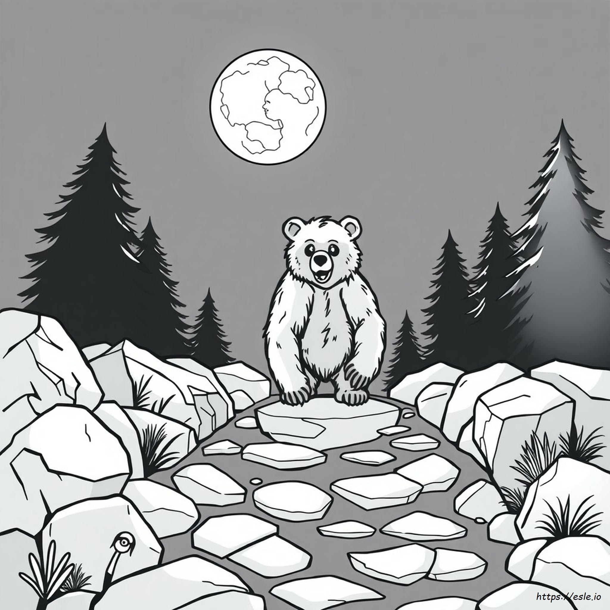 Scary Bear Coloring Pages