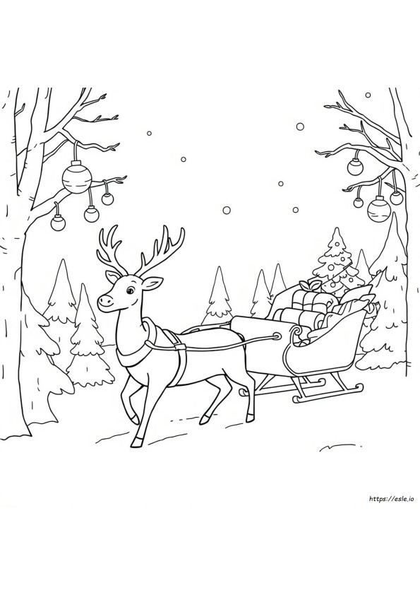 Christmas Reindeer Realistic Reindeer Coloring Pages