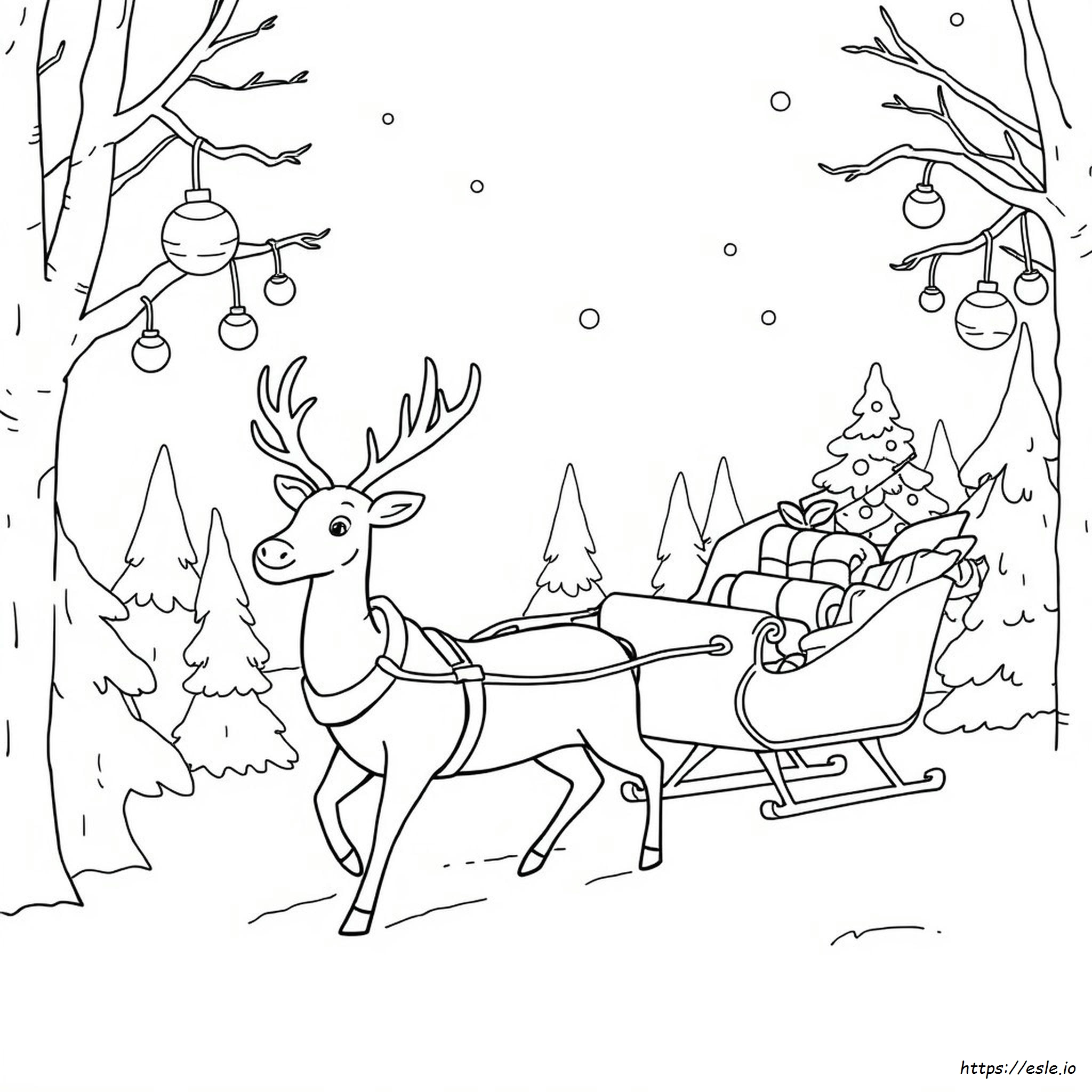 Natal Rusa Gambar Mewarnai Rusa Realistis