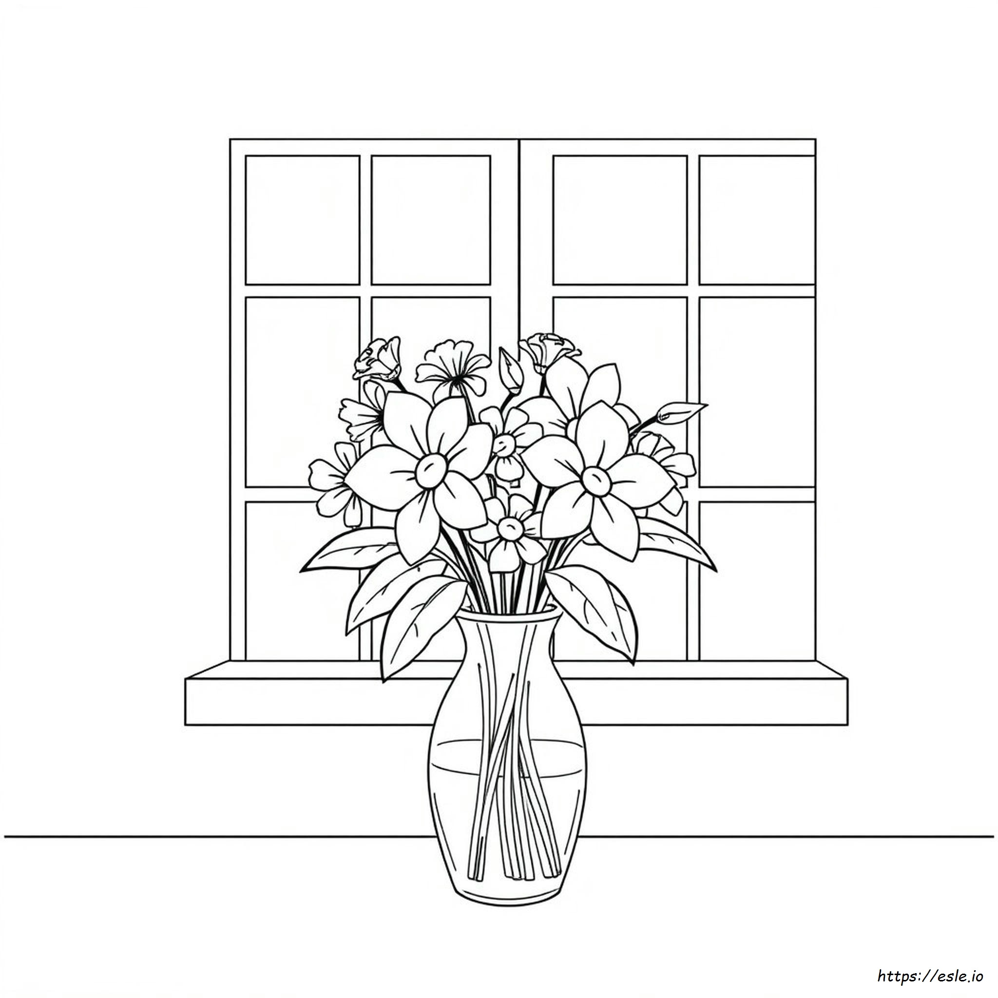 Coloring Pages Flowers In A Vase