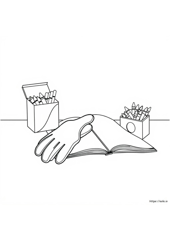 Coloring Picture Of Gloves