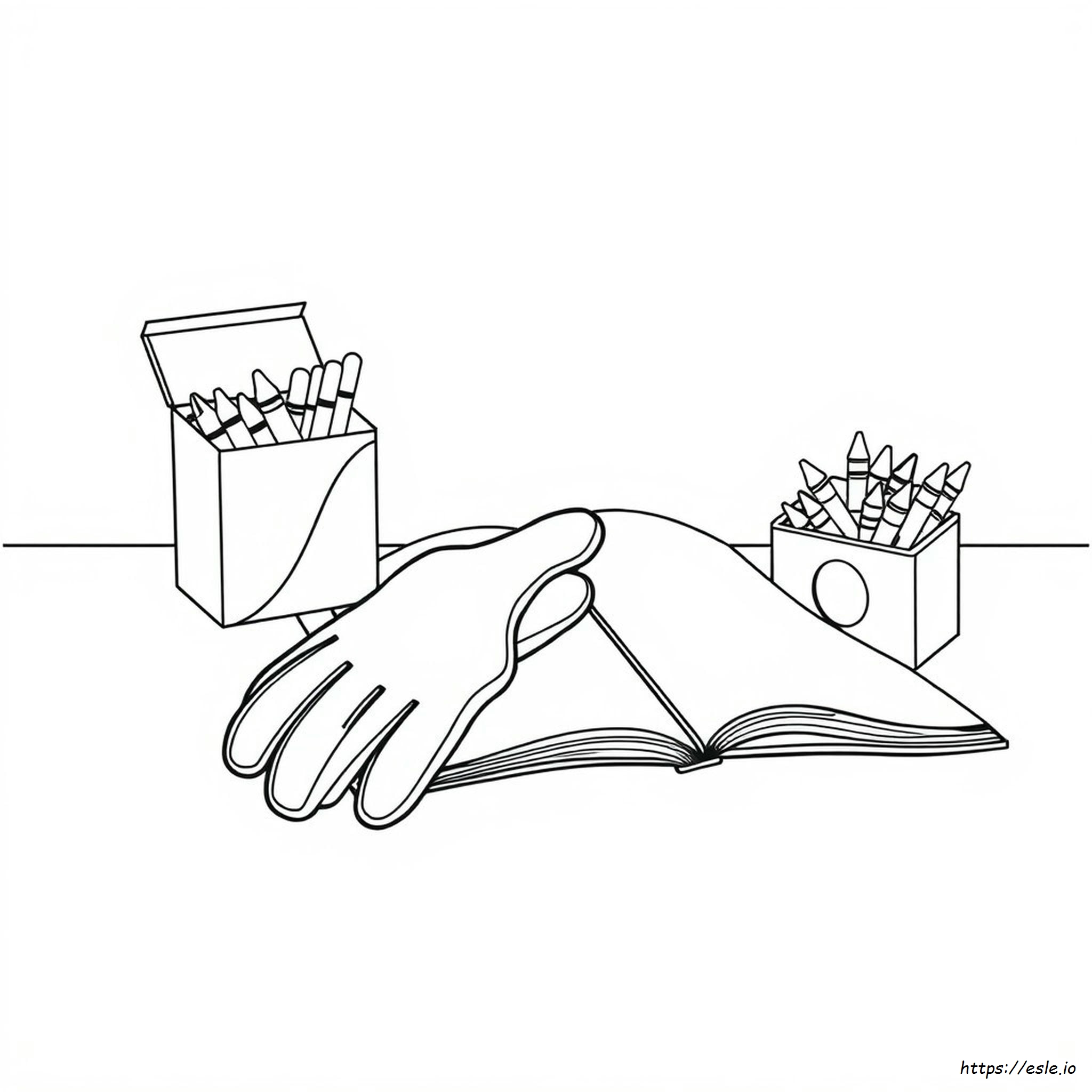 Coloring Picture Of Gloves