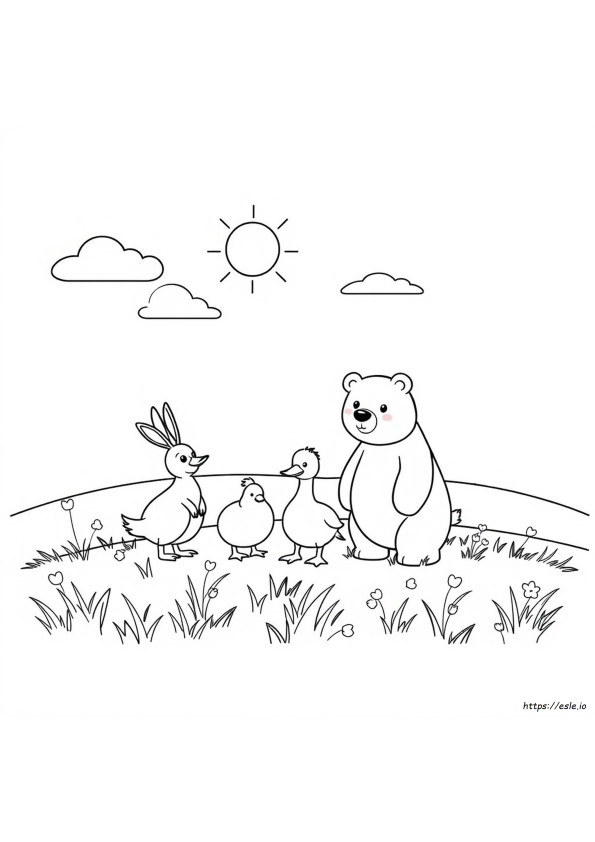 Animali Facili Da Colorare Per Bambini In Età Prescolare