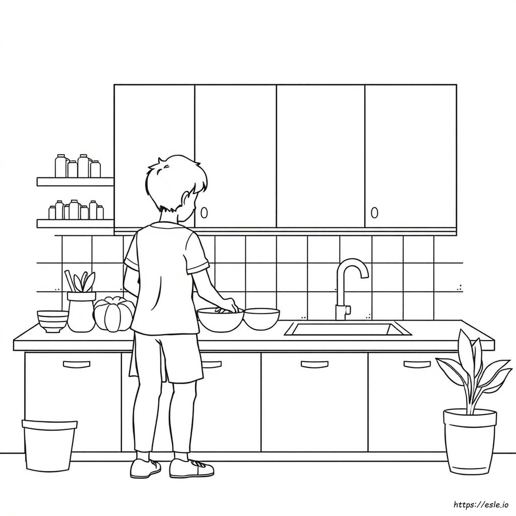 Free Coloring Pages Kitchen