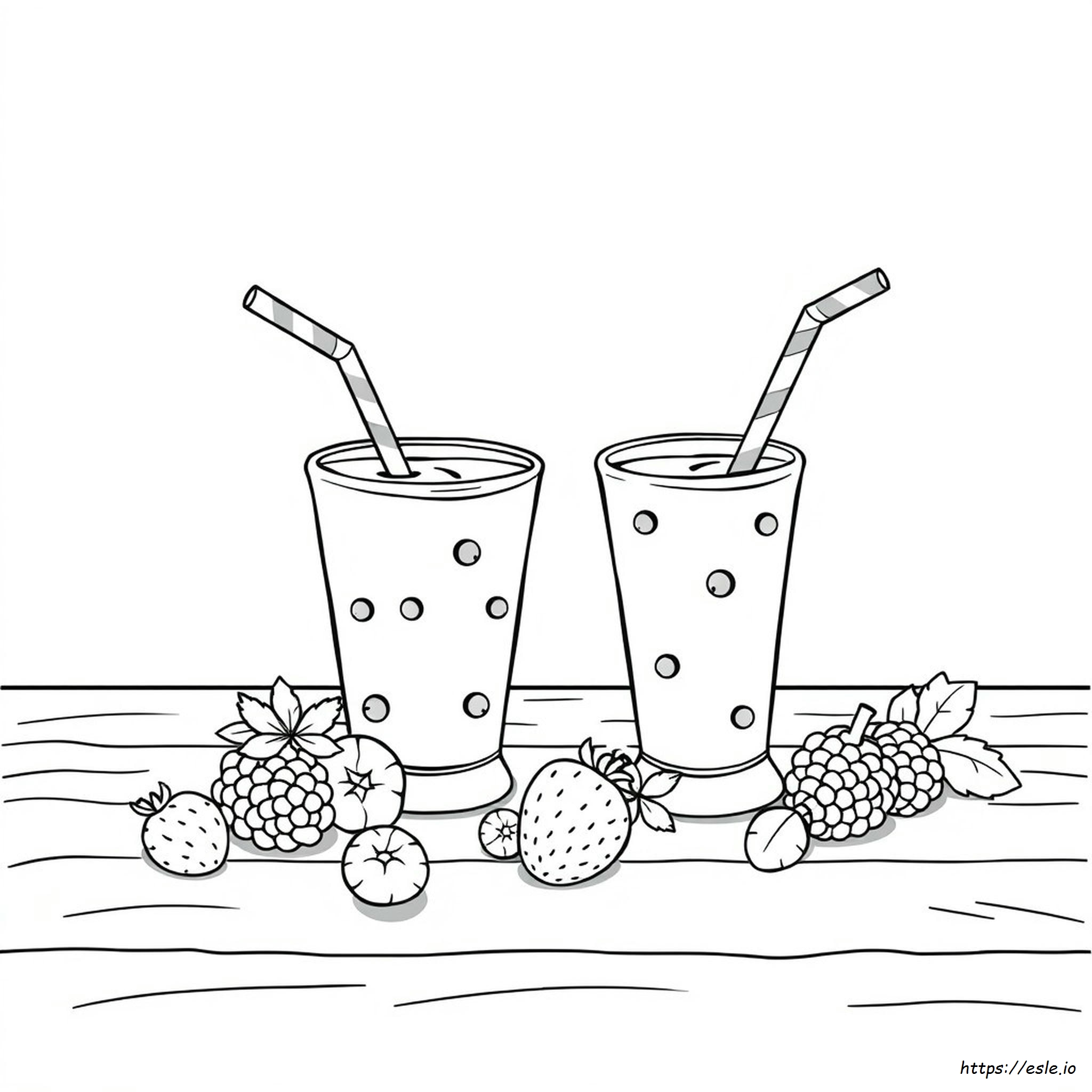 Cute Smoothie Coloring Pages